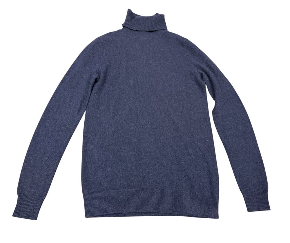 C by Bloomingdale’s 100% 2-Ply Cashmere Turtleneck Sweater Navy XS